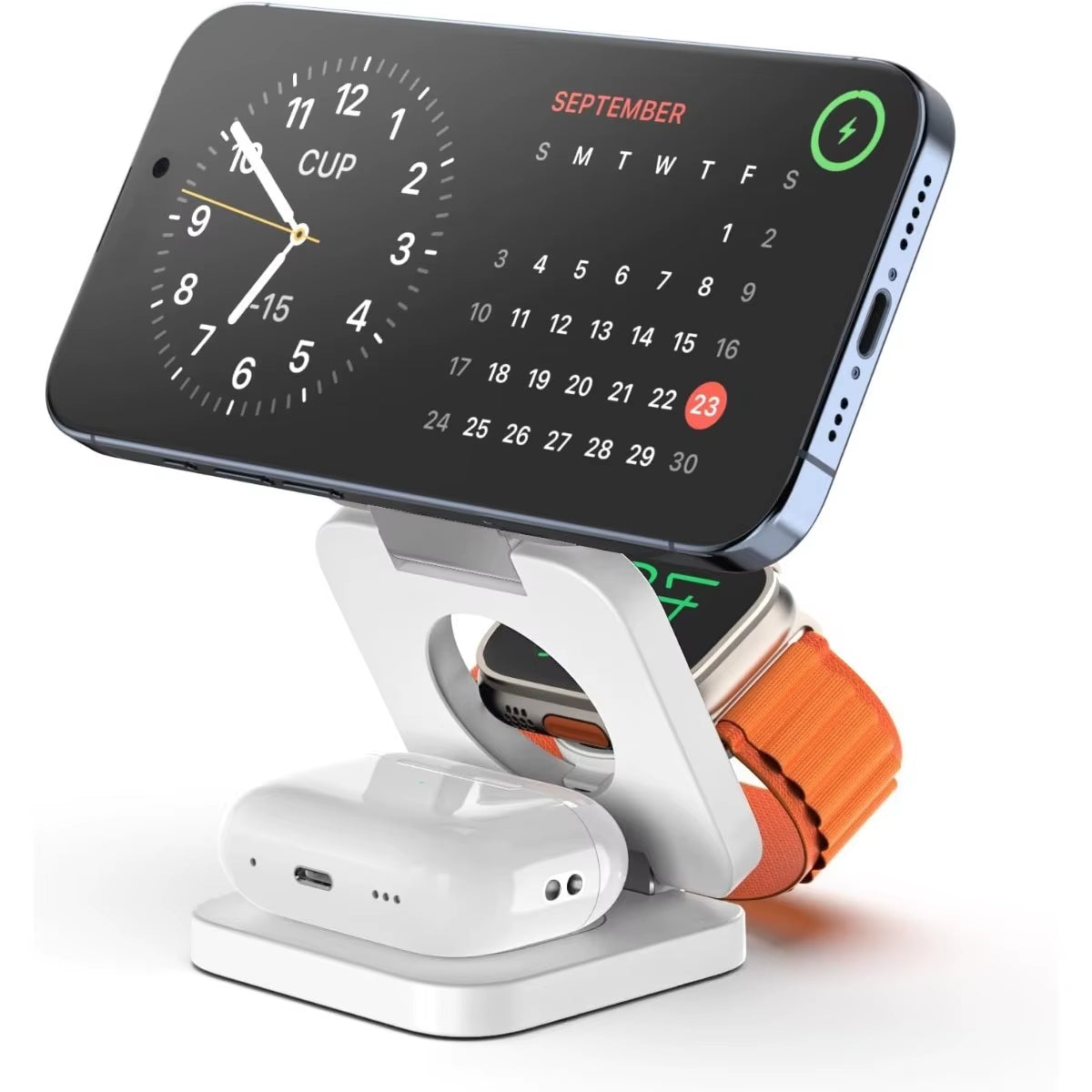 Foldable 3 in 1 Fast Wireless Charger Magnetic Charging for Iphone 16/15/14/13/12 Apple Watch10/9/8/7/6/5/4/3/Se Airpods3/2/Pro